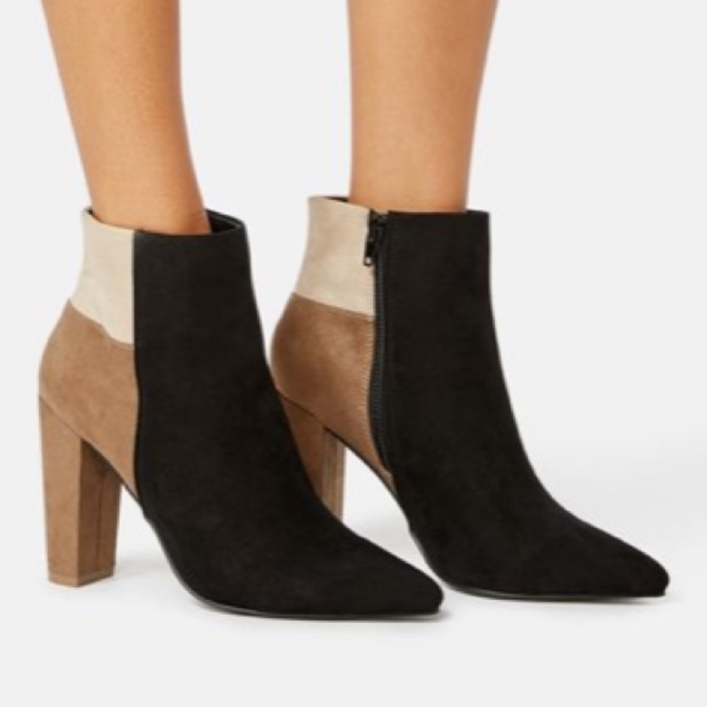 JustFab Loriann Colorblock Bootie Size 11